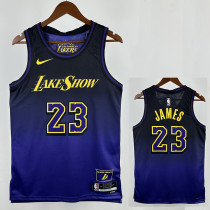 24/25 LAKERS JAMES#23 Royal Blue City Edition Top Quality Hot Pressing NBA Jersey