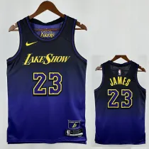 24/25 LAKERS JAMES#23 Royal Blue City Edition Top Quality Hot Pressing NBA Jersey