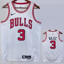 22/23 BULLS WADE #3 White Top Quality Hot Pressing NBA Jersey