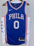 22/23 76ERS MAXEY #0 Blue Top Quality Hot Pressing NBA Jersey (V领）