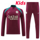 24/25  PSG Red Kids Half Pull Tracksuit  (童装、半拉链)