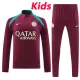 24/25  PSG Red Kids Half Pull Tracksuit  (童装、半拉链)