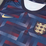 24/25 England Blue Purple  Checkered  Tank top and shorts suit（方格蓝紫）