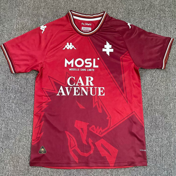24/25 FC Metz Home Fans Soccer Jersey