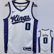 23/24 Kings MONK #0 White Top Quality Hot Pressing NBA Jersey