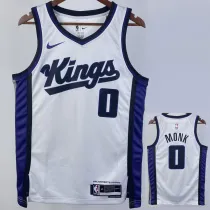 23/24 Kings MONK #0 White Top Quality Hot Pressing NBA Jersey