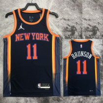 22/23 KNICKS BRUNSON #11 Black Top Quality Hot Pressing NBA Jersey (Trapeze Edition) 飞人版