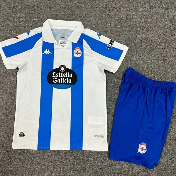 24/25 La Coruna Home Kids Soccer Jersey