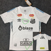 24/25 Santos FC Home Fans Soccer Jersey(Print All Sponsor)(新全广告、背上NVA~SRTE)