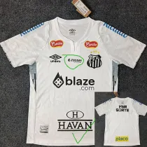 24/25 Santos FC Home Fans Soccer Jersey(Print All Sponsor)(新全广告、背上NVA~SRTE)