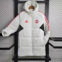 23/24 Man Utd White Hooded Cotton Coat Red Edge (红色边) 棉衣