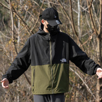 2025 New THE NORTH FACE Men Black  Hooded Windbreaker男黑