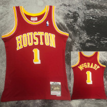 04/05 ROCKRTS McGRADY #1 Red Retro Top Quality Hot Pressing NBA Jersey