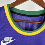 23/24 JAZZ CLARKSON #00 purple Top Quality Top Quality Hot Pressing NBA Jersey (Retro Logo)