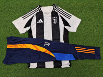 24/25 JUV Home Player Version Suit Soccer Jersey(Blue pants)蓝裤