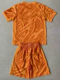24/25 France Orange Goalkeeper Kids Soccer Jersey