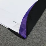 24/25 RMA White(Purple Shoulders) Training Short Suit(白色紫肩）