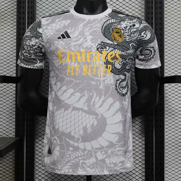 24/25 RMA White Black Dragon Special Edition Player Version Soccer Jersey