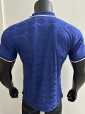 25/26 Man Utd Pattern Special Edition Blue Player Version Soccer Jersey(白色胸花）