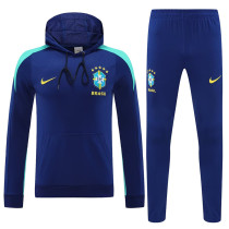 24/25 Brazil Blue Hooded  Tracksuit