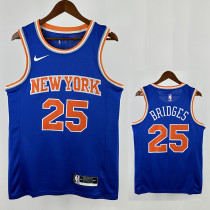 KNICKS BRIDGES #25Blue Top Quality Hot Pressing NBA Jersey