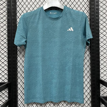 2025 T3374 AD Lake Blue Men's T-shirt Top湖蓝色