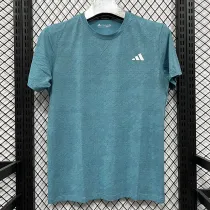 2025 T3374 AD Lake Blue Men's T-shirt Top湖蓝色