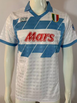 1990/1991 Napoli  Away White Retro Soccer Jersey