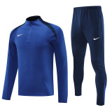 24/25 NK  Blue Half Zipper Sportswear # 812蓝色(半拉链)