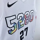24/25 Nuggets MYRRAR #27 White City Edition Top Quality Hot Pressing NBA Jersey