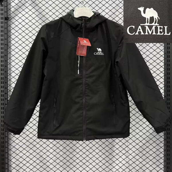 2024 New CAMEL Black Velvet Windbreaker F6（加绒、连帽）