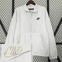 2024 New NK White Grey Windbreaker(后背带彩字、彩标）