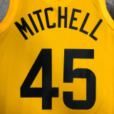 22/23 JAZZ MITCHELL #45 Yellow Top Quality Hot Pressing NBA Jersey