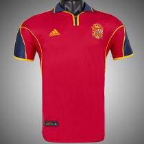 2000 Spain Home Retro Soccer Jersey(No number不带号）