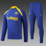 24/25 INT Blue  Player version Half Pull Tracksuit  (球员版、半拉链、)