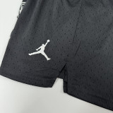 24/25 N48 JOR Black Breathable Sports  shorts(带孔、前带图标)