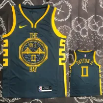 2018 WARRIORS PAYTON II #0 Black Gray Top Quality Hot Pressing NBA Jersey