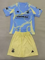 25/26 Philadelphia Union Home Kids Soccer Jersey(带章）