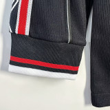 1998/1999 Man Utd  Black Retro  Long Sleeve Soccer Jersey(袖红边）