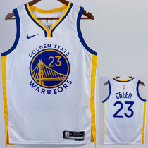 22/23 WARRIORS GREEN #23 White Top Quality Hot Pressing NBA Jersey (V领)