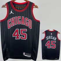 22/23 BULLS JORDAN #45 Black Top Quality Hot Pressing NBA Jersey (Trapeze Edition) 飞人版