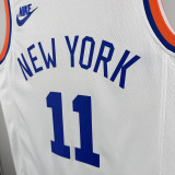 75th Anniversary KNICKS BRUNSON  # 11White Heat Pressed Retro NBA Jersey