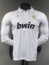2011/2012 RMA Home Long Sleeve  Retro Player Version Soccer Jersey(球员)