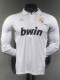 2011/2012 RMA Home Long Sleeve  Retro Player Version Soccer Jersey(球员)