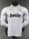 2011/2012 RMA Home Long Sleeve  Retro Player Version Soccer Jersey(球员)