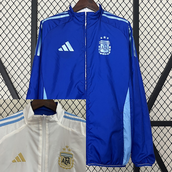 24/25 Argentina White & Blue Double Sided Windbreaker (双面风衣)
