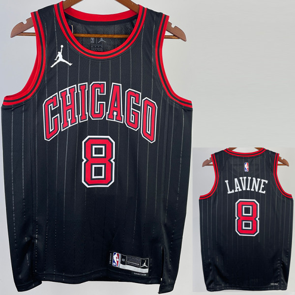 22/23 BULLS LAVINE #8 Black Top Quality Hot Pressing NBA Jersey (Trapeze Edition) 飞人版