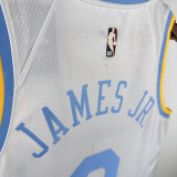 22/23 LAKERS BROWNIES # 9 White Retro Top Quality Hot Pressing NBA Jersey(复古白、圆领)