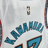 24/25 Grizzlies KAWAMURA #17 White Retro Top Quality Hot Pressing NBA Jersey