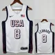 2024 Olympic Game USA LEONARD # 8 White Basketball Jersey